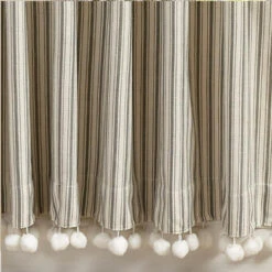 Ticking With Ball Fringe Swags - 72x36 -Home Improvement Store Ticking With Ball Fringe Swags 72x36 762242040779 image3 62447.1680709640