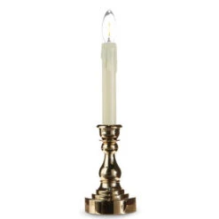 Timer Candle On Gold Stand - 13.75"