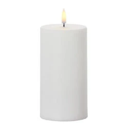 White Timer Candle - 3x7 Pillar