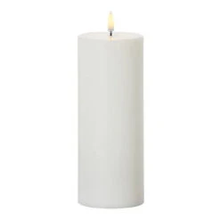 White Timer Candle - 3x9 Pillar