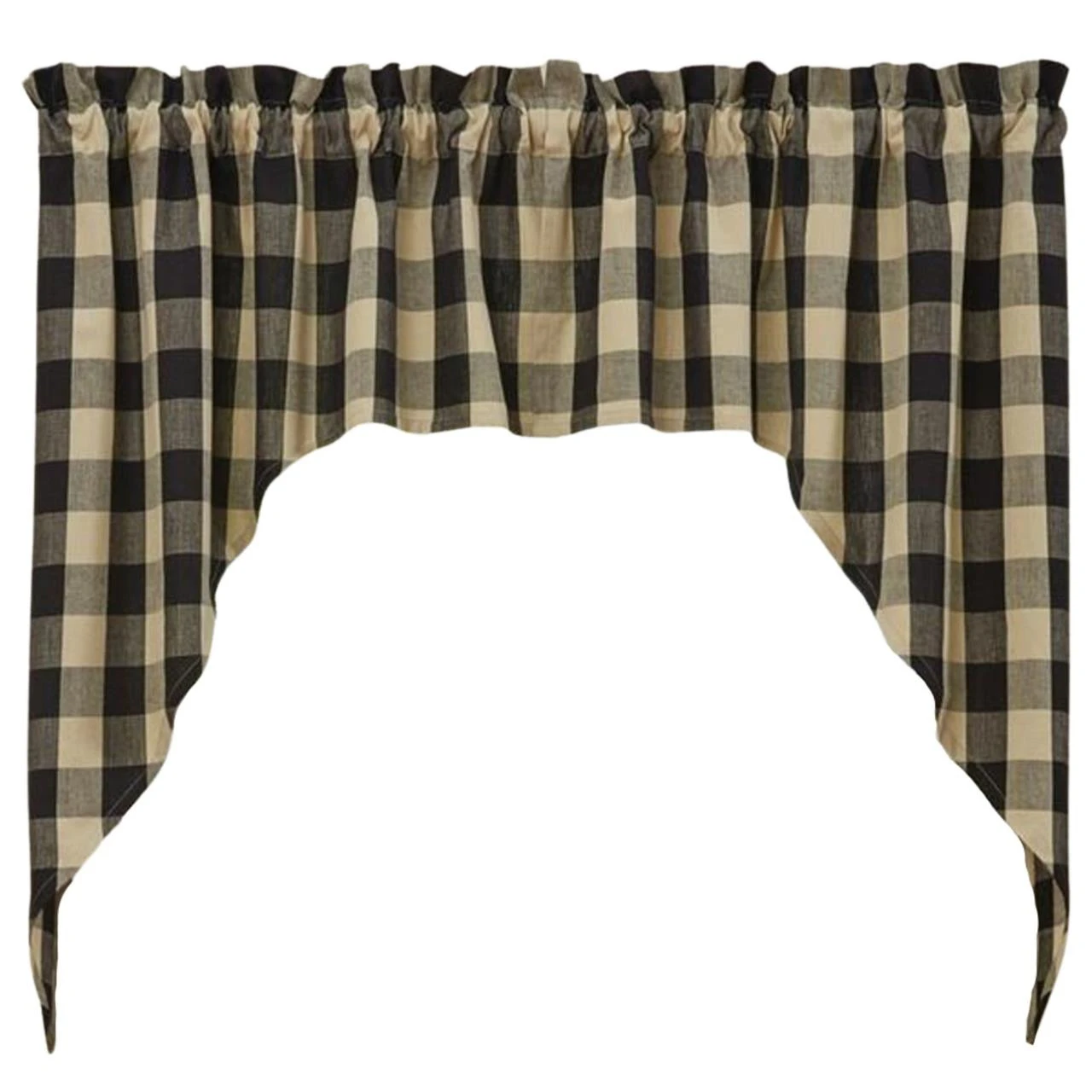 Wicklow Check Black Swags - 72x36 4 Wicklow Check Black Swags - 72x36 - Image 2