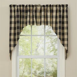 Wicklow Check Black Swags - 72x36 8 Wicklow Check Black Swags - 72x36 -Home Improvement Store Wicklow Check Black Swags 72x36 762242401334 image3 95264.1689048180