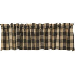 Wicklow Check Black Valance - 72x14 -Home Improvement Store Wicklow Check Black Valance 72x14 762242401358 image2 43693.1689048209