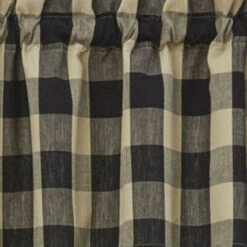 Wicklow Check Black Valance - 72x14 -Home Improvement Store Wicklow Check Black Valance 72x14 762242401358 image4 12260.1689048217