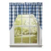 Wicklow Check China Blue Swags - 72x36