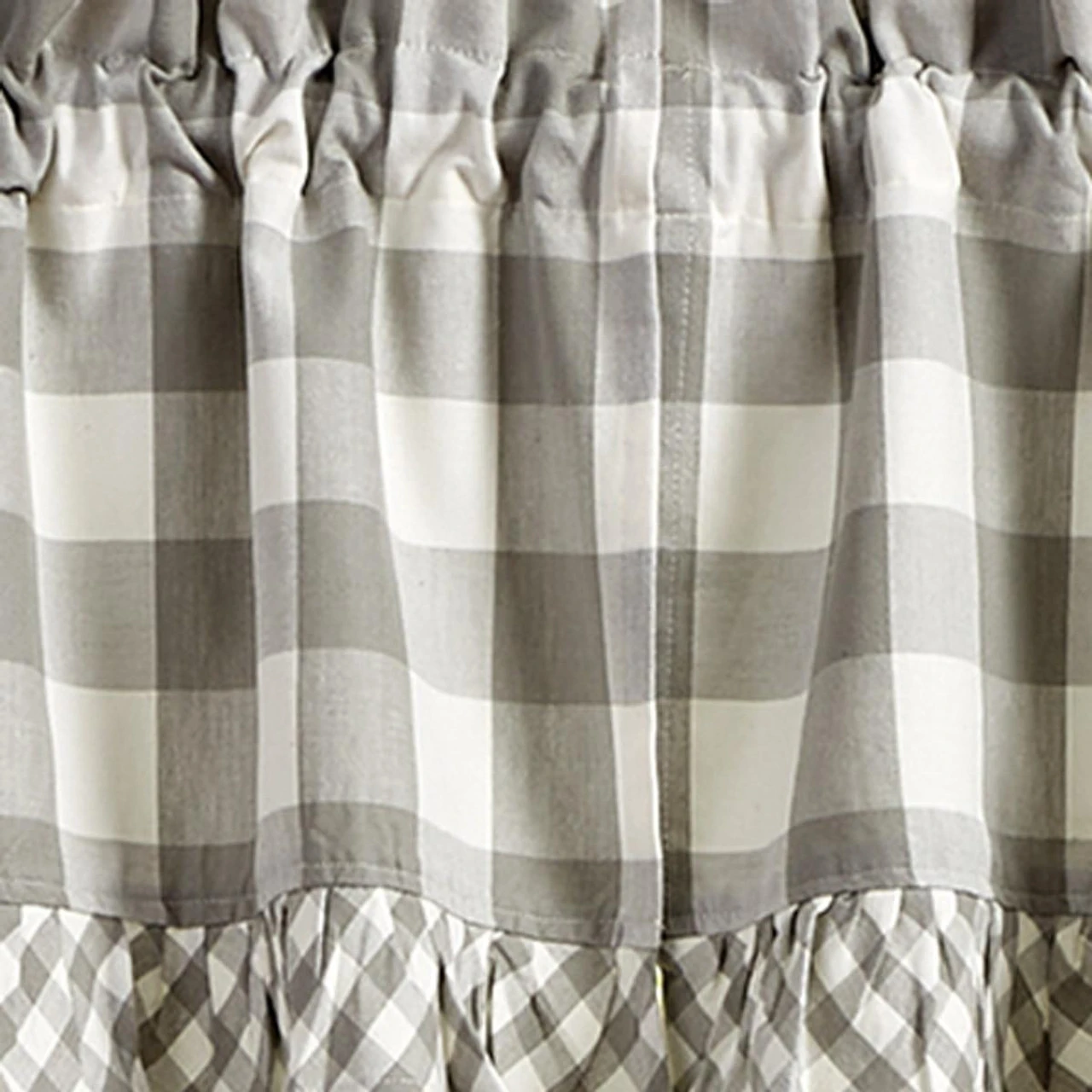 Wicklow Check Dove Swags - Ruffled 72x36 6 Wicklow Check Dove Swags - Ruffled 72x36 - Image 4