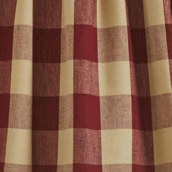 Wicklow Check Garnet Swags - Ruffled 72x36 -Home Improvement Store Wicklow Check Garnet Swags Ruffled 72x36 762242036598 image4 40589.1674036455