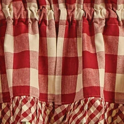 Wicklow Check Garnet Swags - Ruffled 72x36 -Home Improvement Store Wicklow Check Garnet Swags Ruffled 72x36 762242036598 image5 46639.1674036459