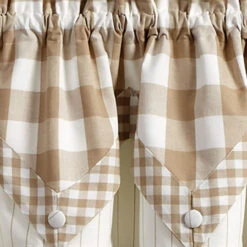 Wicklow Check Natural Valance - Point 72x15 -Home Improvement Store Wicklow Check Natural Valance Point 72x15 762242036789 image4 29612.1683056403