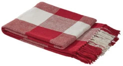 Wicklow Check Red & Cream Throw