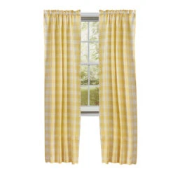 Wicklow Check Yellow Panels -72x84